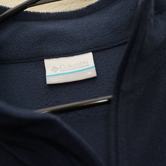 Columbia men's Half zip Blue Fleeece jacket Med - Picture 2 of 4